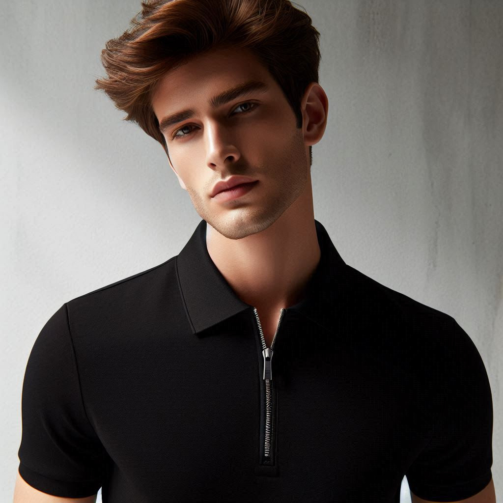 Pack of 3 Collar T-Shirt with Zip