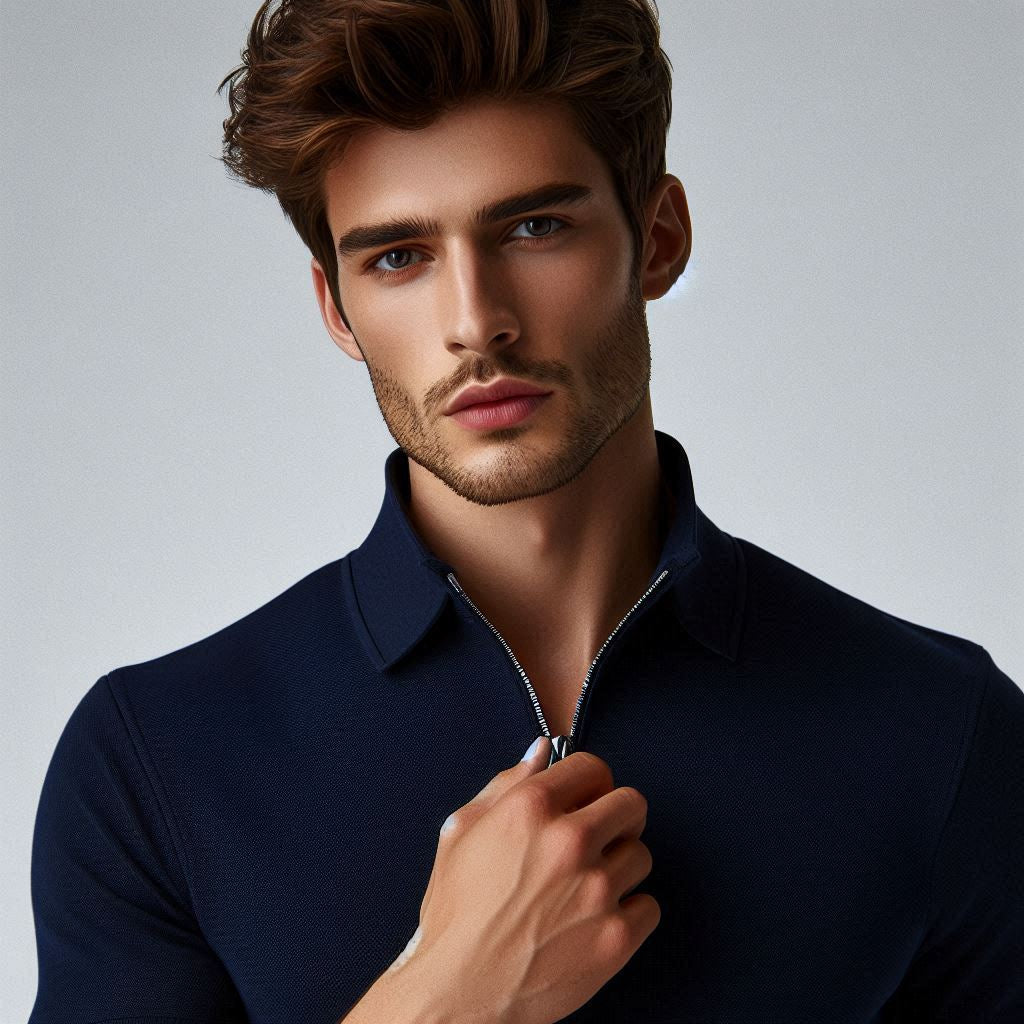 Pack of 3 Collar T-Shirt with Zip