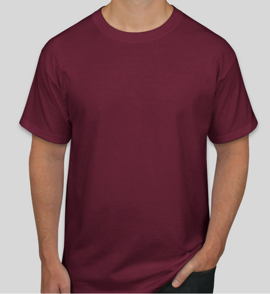 Maroon Round Neck T-Shirt For Men