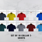 Set of 10 Collar T-shirts for Men