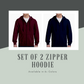 Set of 2 Zipper Hoodies