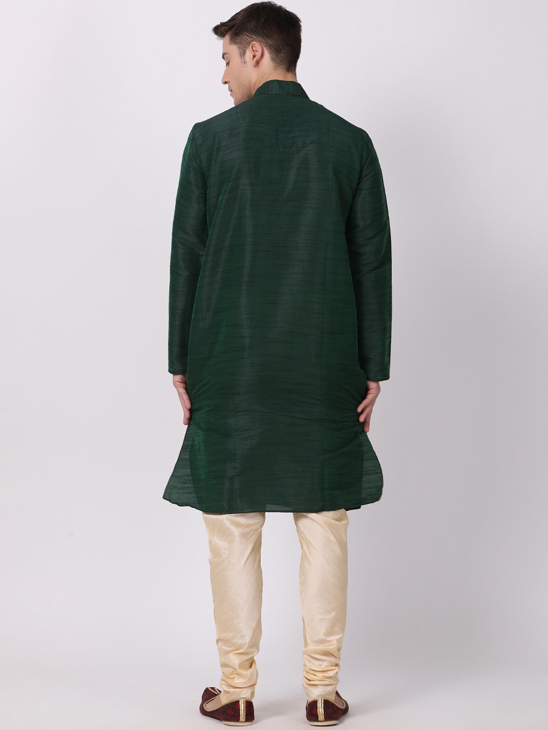 Dark Green Straight Kurta Pajama for Men