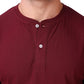 Maroon Henley T-Shirt For Men