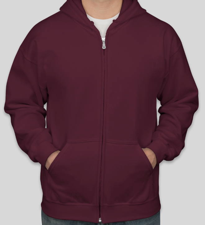 Maroon full zip hoodie Outlet