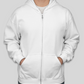White with Zipper Hoodie