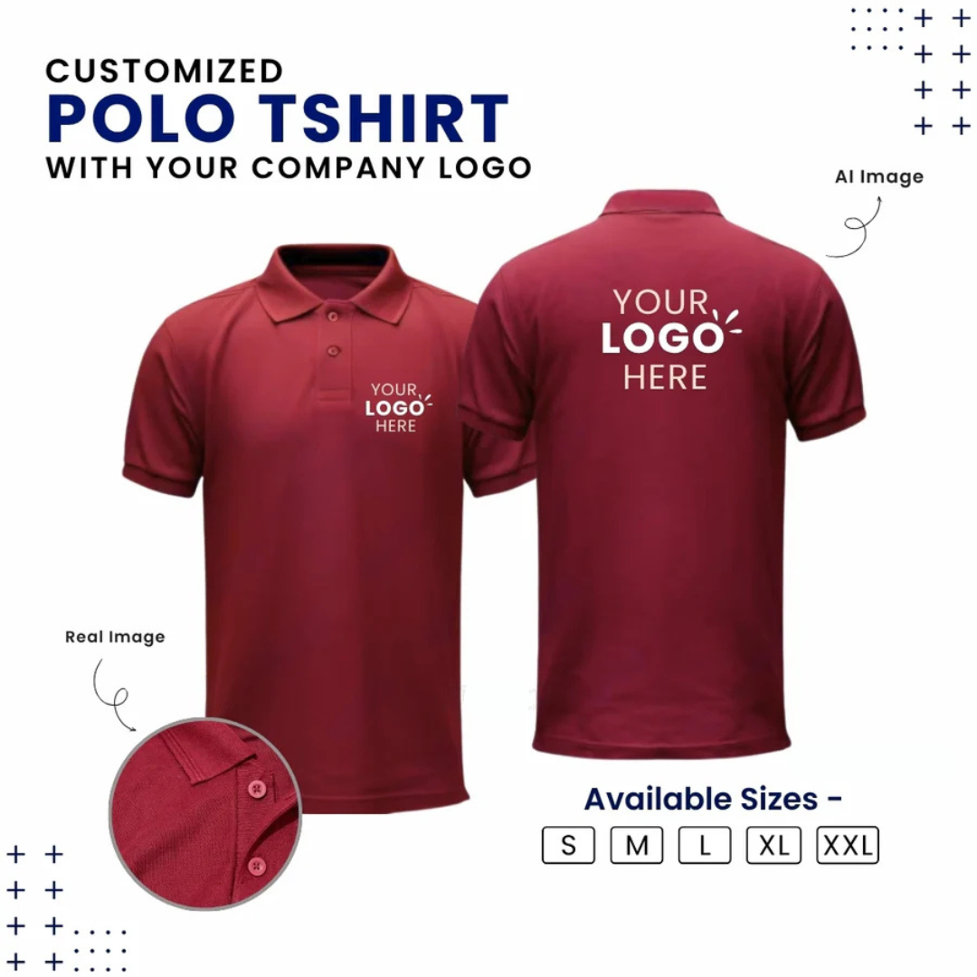 Customized Polo T-Shirt With Your Company Logo | Zeodra.com