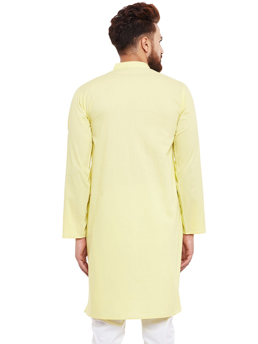 Light Yellow Straight Kurta With Pyjama Zeodra Fashion