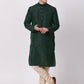 Dark Green Straight Kurta Pajama for Men