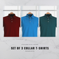 Set of 3 CollarT-Shirts For Men