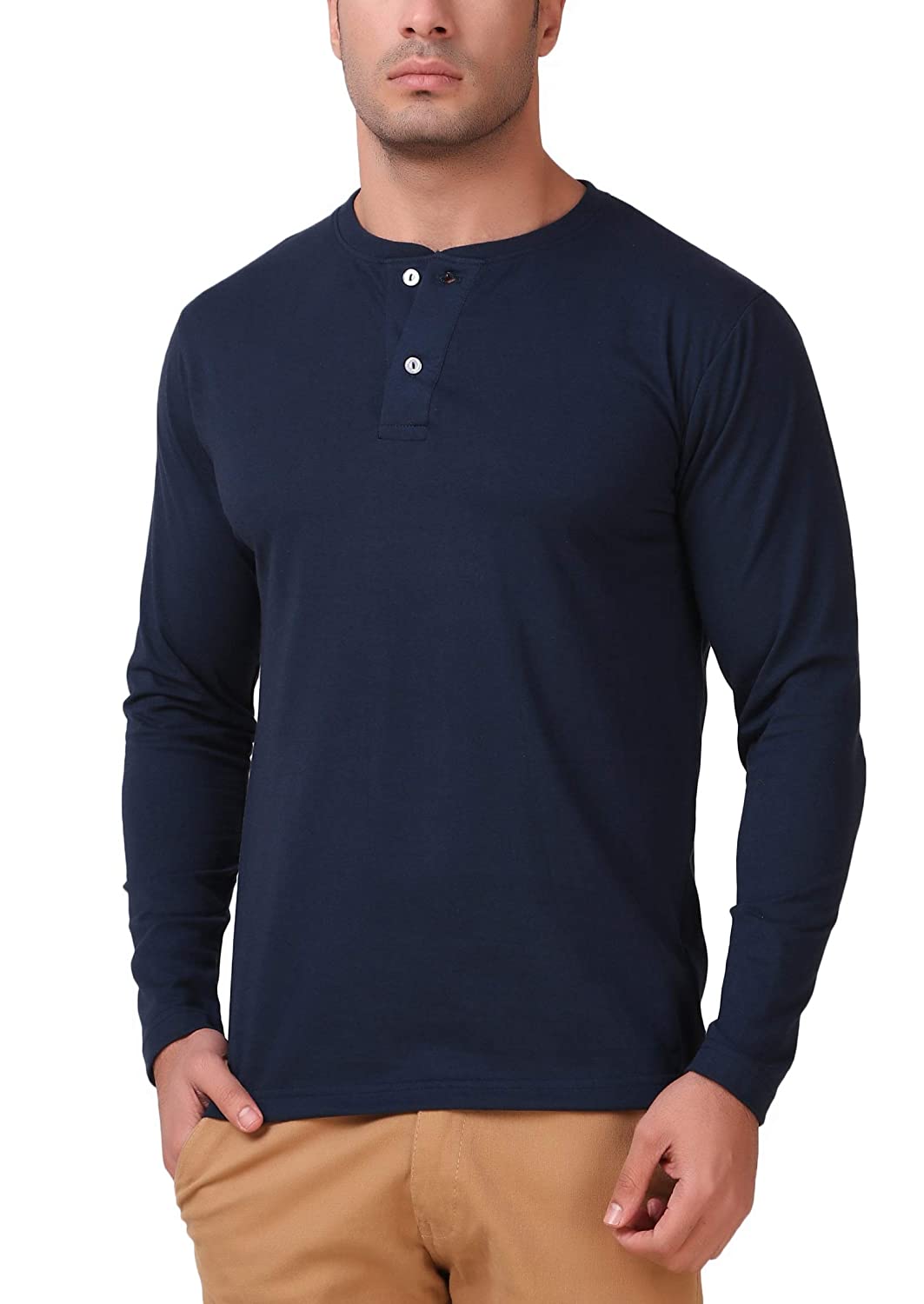 Pack of 3 Henley Full Sleeves T-Shirt For Men
