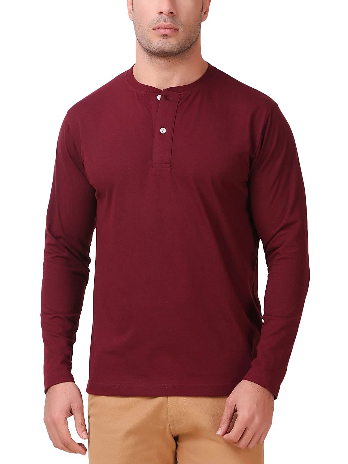 Pack of 3 Henley Full Sleeves T-Shirt For Men